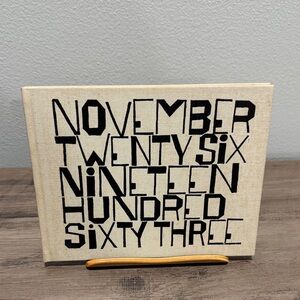 November Twenty Six Nineteen Hundred Sixty Three Book